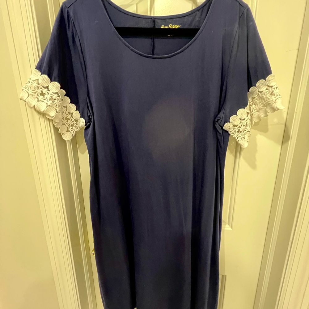 Lilly Pulitzer Navy Blue Dress with White Accents